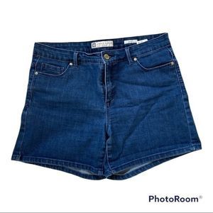 Anne Klein Denim Dark Wash 5-pocket Jean Shorts.